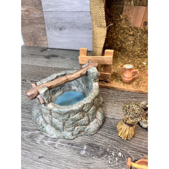 GRANDEUR NOEL 14 pc Porcelain NATIVITY ACCESSORIES SET & WOOD CRECHE Christmas - Picture 4 of 16